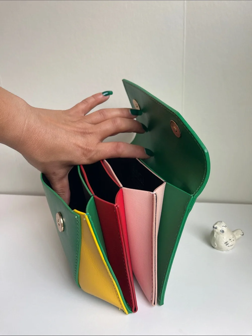 ISADORA Italian Genuine Leather 3D Clutch Crossbody
